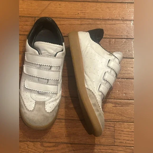 ISABEL MARANT Beth Black Leather Sneakers size 41 - Picture 4 of 10